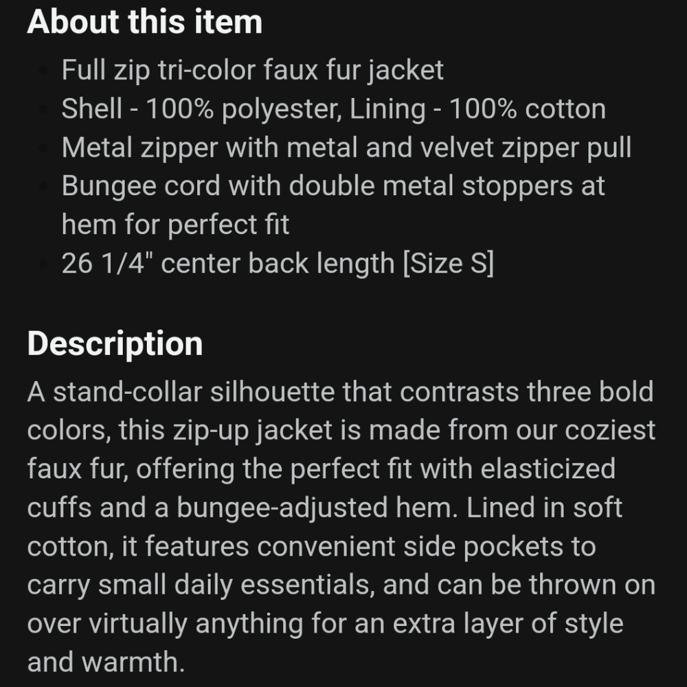 New Ugg Color Block Faux Fur Jacket Nwot Very Ove… - image 4